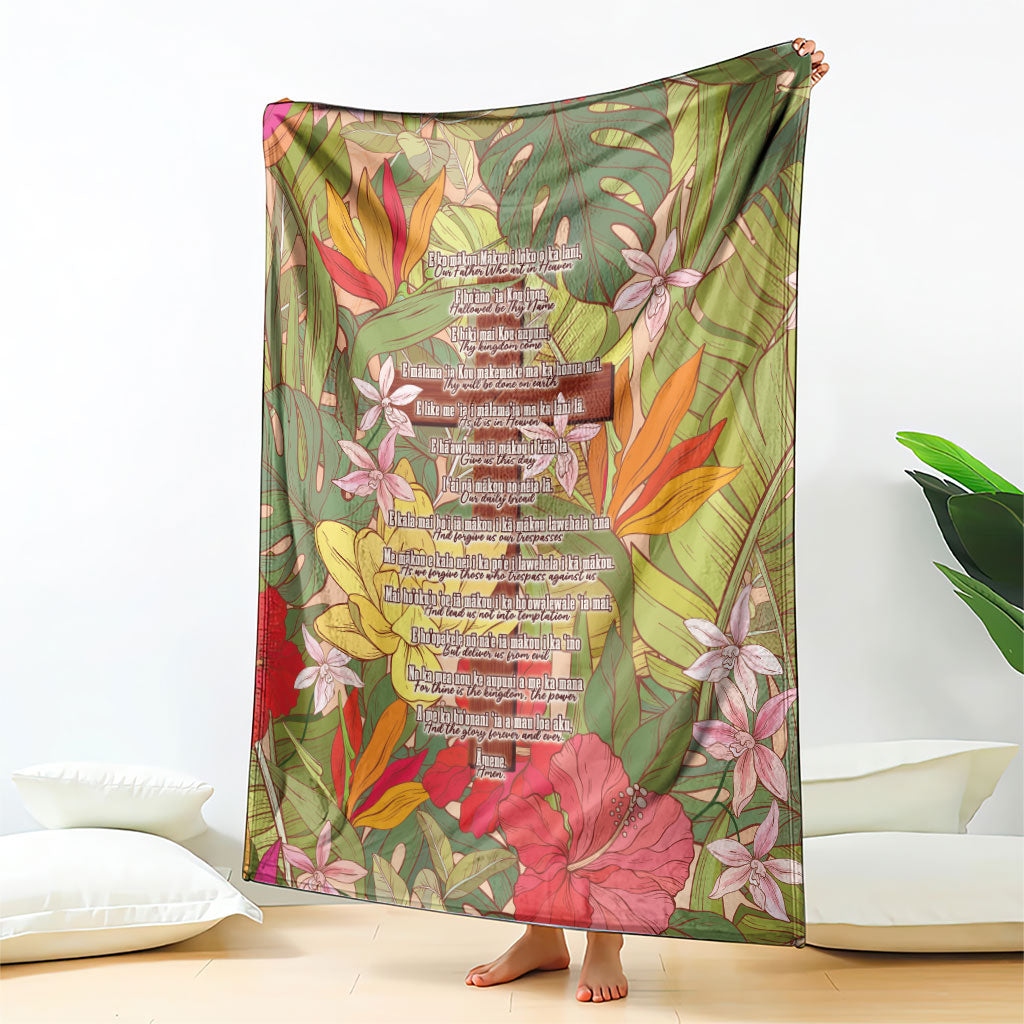 Mahalo Hawaii - Ka Pule a ka Haku Blanket Tropical Flowers LT7 - Polynesian Pride