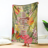Mahalo Hawaii - Ka Pule a ka Haku Blanket Tropical Flowers LT7 - Polynesian Pride