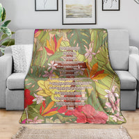 Mahalo Hawaii - Ka Pule a ka Haku Blanket Tropical Flowers LT7 - Polynesian Pride
