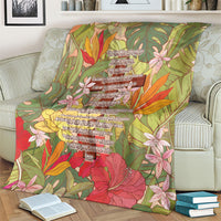 Mahalo Hawaii - Ka Pule a ka Haku Blanket Tropical Flowers LT7 - Polynesian Pride