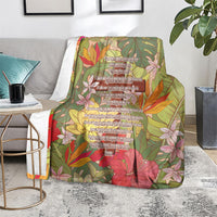 Mahalo Hawaii - Ka Pule a ka Haku Blanket Tropical Flowers LT7 - Polynesian Pride
