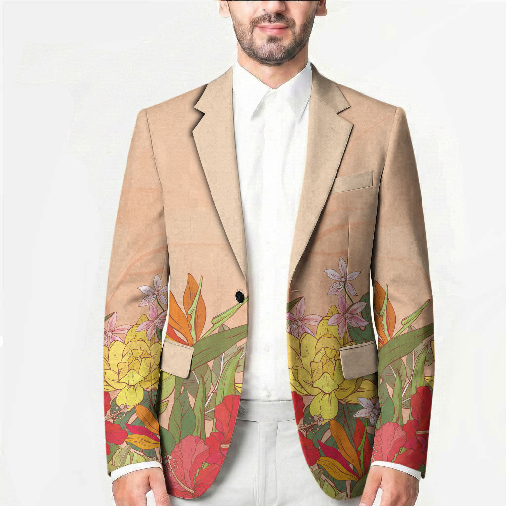 Mahalo Hawaii - Ka Pule a ka Haku Blazer Tropical Flowers LT7 - Polynesian Pride