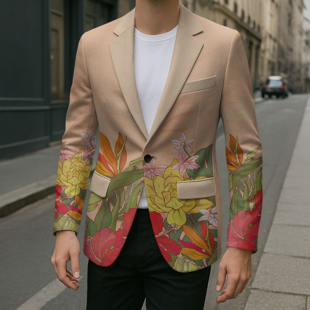 Mahalo Hawaii - Ka Pule a ka Haku Blazer Tropical Flowers LT7 - Polynesian Pride