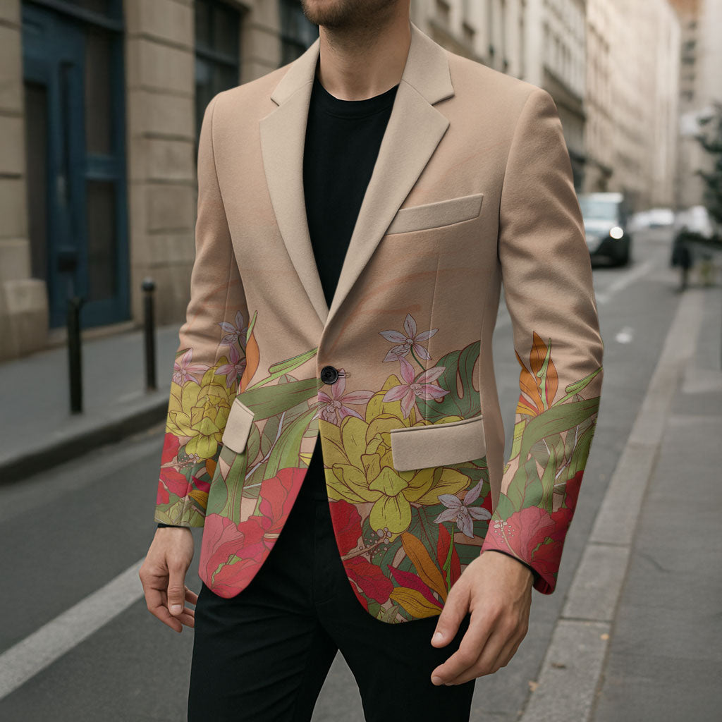 Mahalo Hawaii - Ka Pule a ka Haku Blazer Tropical Flowers LT7 - Polynesian Pride