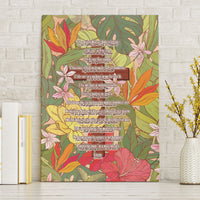 Mahalo Hawaii - Ka Pule a ka Haku Canvas Wall Art Tropical Flowers LT7 Without Frame Coral Pink - Polynesian Pride