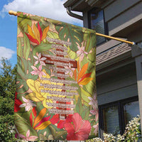 Mahalo Hawaii - Ka Pule a ka Haku Garden Flag Tropical Flowers LT7 - Polynesian Pride