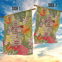 Mahalo Hawaii - Ka Pule a ka Haku Garden Flag Tropical Flowers LT7 - Polynesian Pride