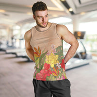 Mahalo Hawaii - Ka Pule a ka Haku Men Tank Top Tropical Flowers LT7 Coral Pink - Polynesian Pride