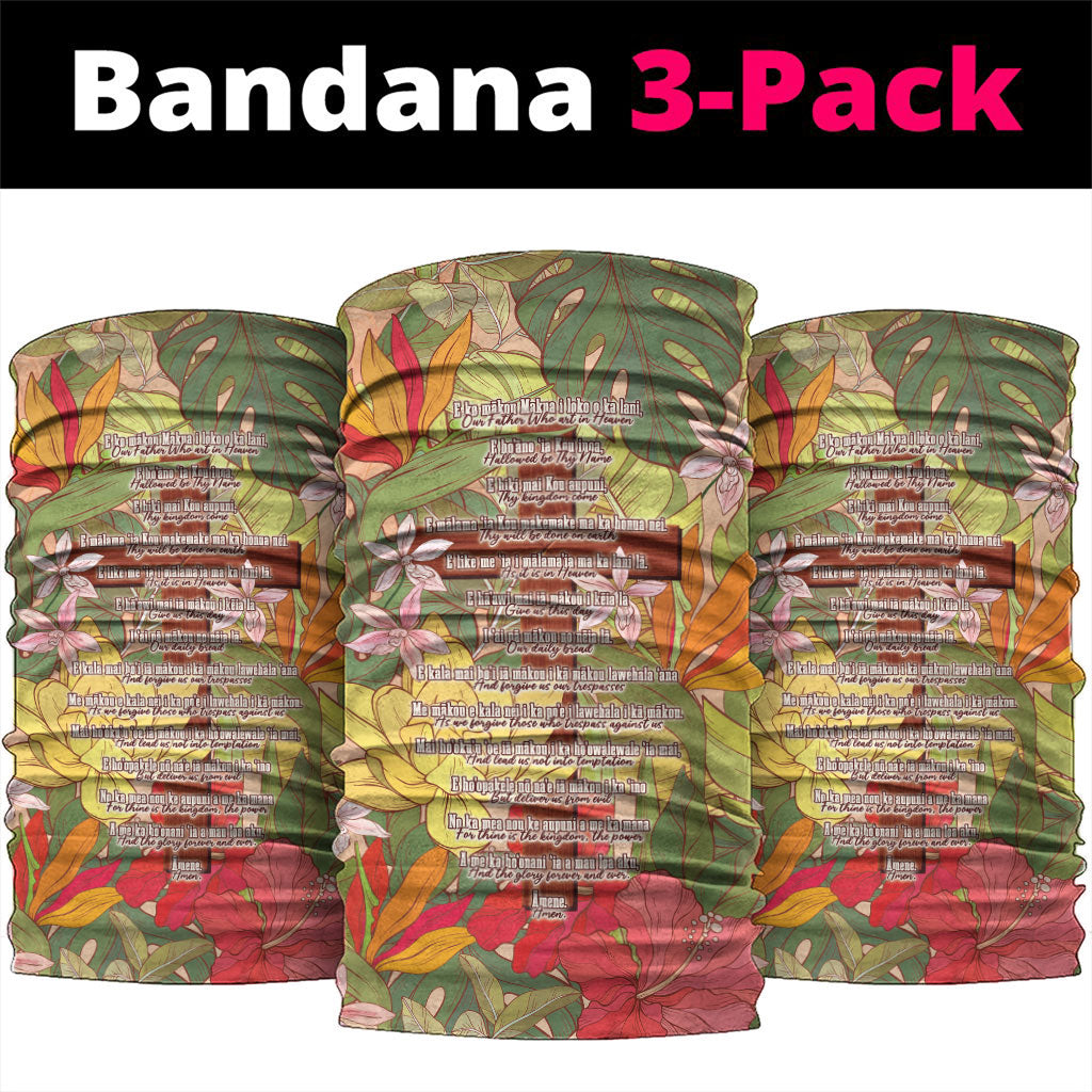 Mahalo Hawaii - Ka Pule a ka Haku Neck Gaiter Tropical Flowers LT7 package One Size: 25*50cm Coral Pink - Polynesian Pride
