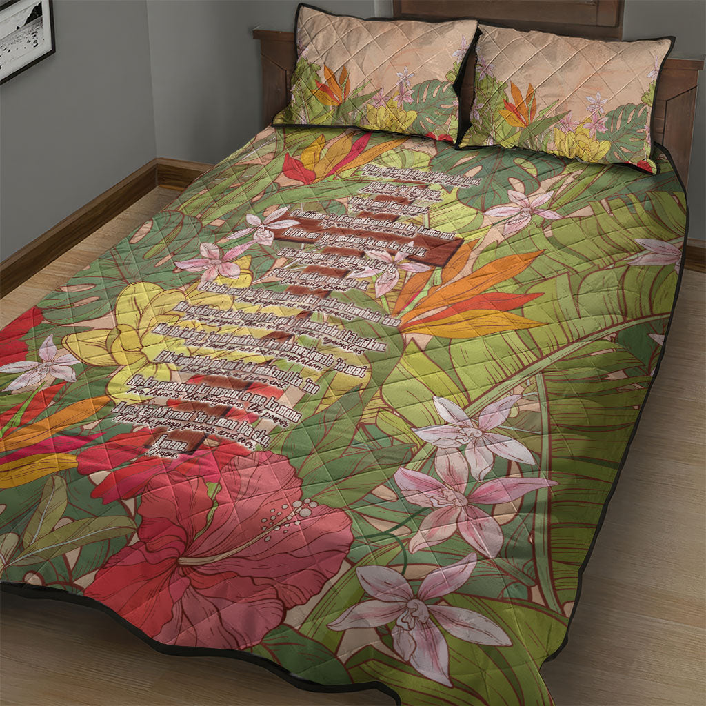 Mahalo Hawaii - Ka Pule a ka Haku Quilt Bed Set Tropical Flowers LT7 - Polynesian Pride