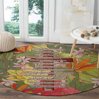 Mahalo Hawaii - Ka Pule a ka Haku Round Carpet Tropical Flowers LT7 - Polynesian Pride