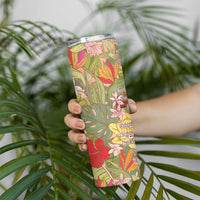 Mahalo Hawaii - Ka Pule a ka Haku Skinny Tumbler Tropical Flowers LT7 - Polynesian Pride