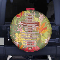 Mahalo Hawaii - Ka Pule a ka Haku Spare Tire Cover Tropical Flowers LT7 No hole Coral Pink - Polynesian Pride