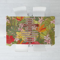 Mahalo Hawaii - Ka Pule a ka Haku Tablecloth Tropical Flowers LT7 Coral Pink - Polynesian Pride