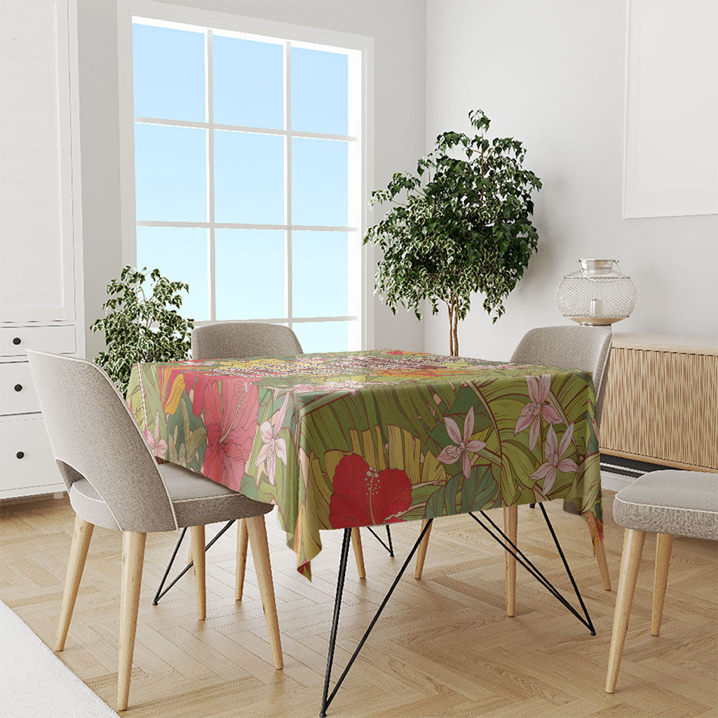 Mahalo Hawaii - Ka Pule a ka Haku Tablecloth Tropical Flowers LT7 - Polynesian Pride