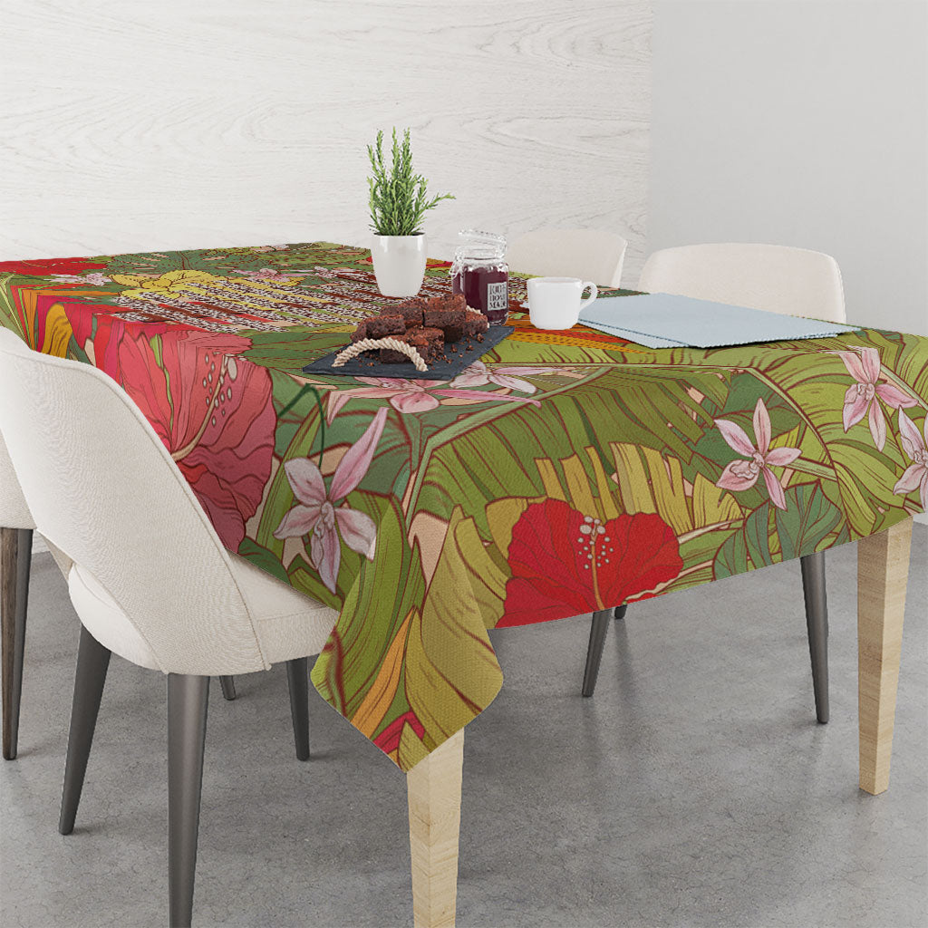 Mahalo Hawaii - Ka Pule a ka Haku Tablecloth Tropical Flowers LT7 - Polynesian Pride