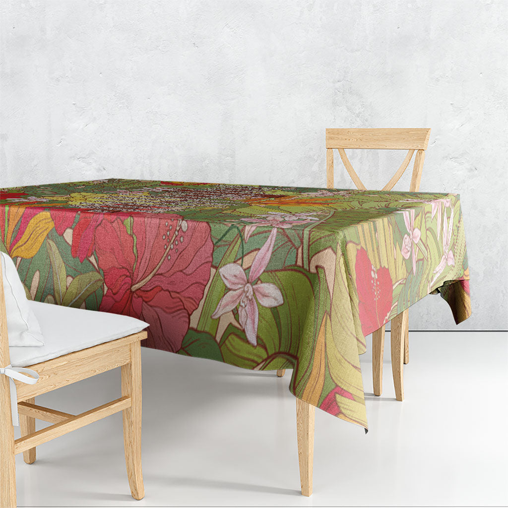 Mahalo Hawaii - Ka Pule a ka Haku Tablecloth Tropical Flowers LT7 - Polynesian Pride