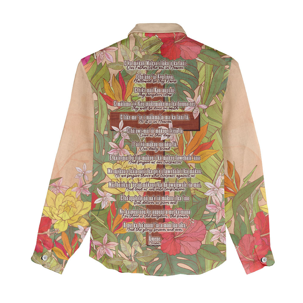 Mahalo Hawaii - Ka Pule a ka Haku Women Casual Shirt Tropical Flowers LT7 - Polynesian Pride