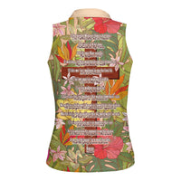 Mahalo Hawaii - Ka Pule a ka Haku Women Sleeveless Polo Shirt Tropical Flowers LT7 - Polynesian Pride