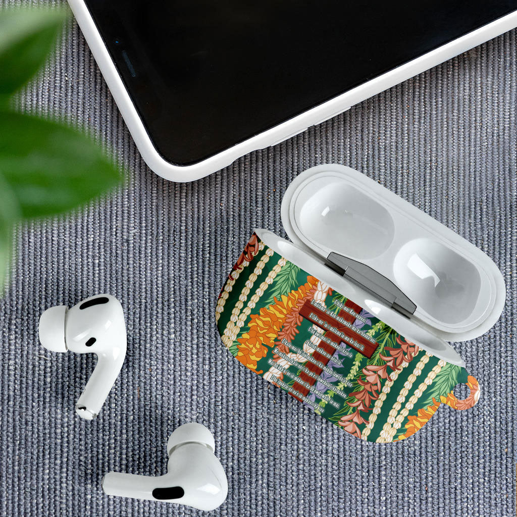 Mahalo Hawaii - Ka Pule a ka Haku AirPods Case Mixed Lei LT7 - Polynesian Pride