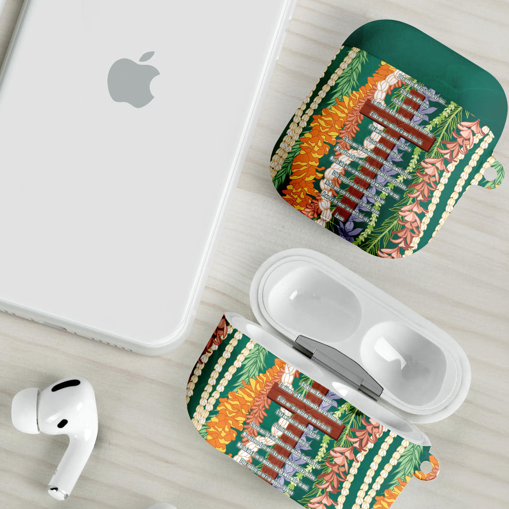 Mahalo Hawaii - Ka Pule a ka Haku AirPods Case Mixed Lei LT7 - Polynesian Pride