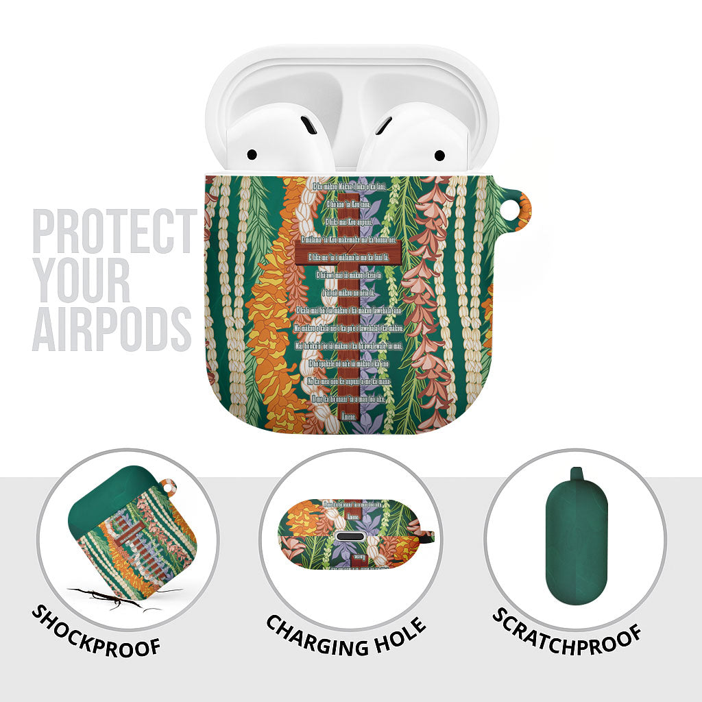 Mahalo Hawaii - Ka Pule a ka Haku AirPods Case Mixed Lei LT7 - Polynesian Pride