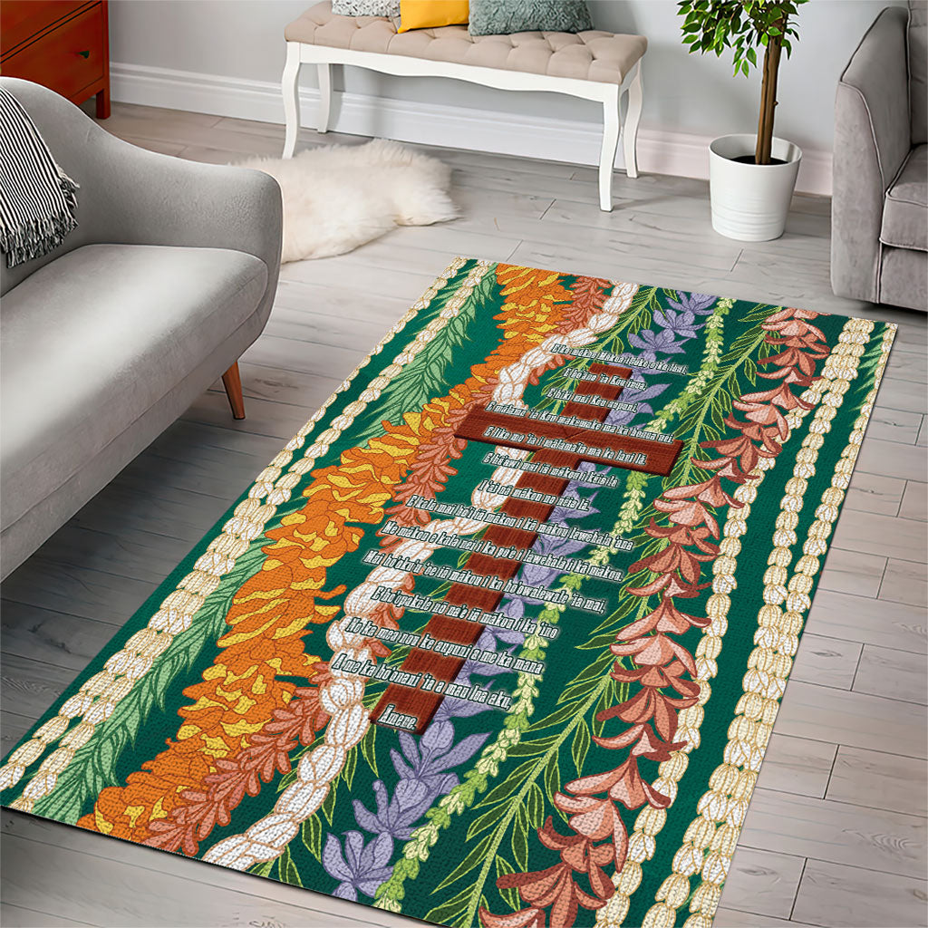 Mahalo Hawaii - Ka Pule a ka Haku Area Rug Mixed Lei LT7 - Polynesian Pride