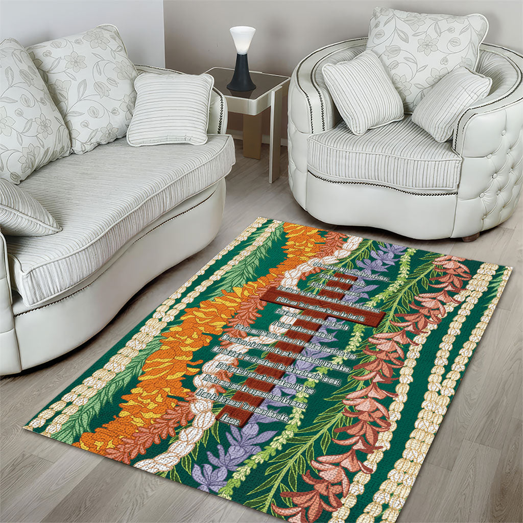 Mahalo Hawaii - Ka Pule a ka Haku Area Rug Mixed Lei LT7 - Polynesian Pride