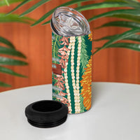 Mahalo Hawaii - Ka Pule a ka Haku 4 in 1 Can Cooler Tumbler Mixed Lei LT7 - Polynesian Pride