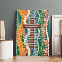 Mahalo Hawaii - Ka Pule a ka Haku Canvas Wall Art Mixed Lei LT7 - Polynesian Pride