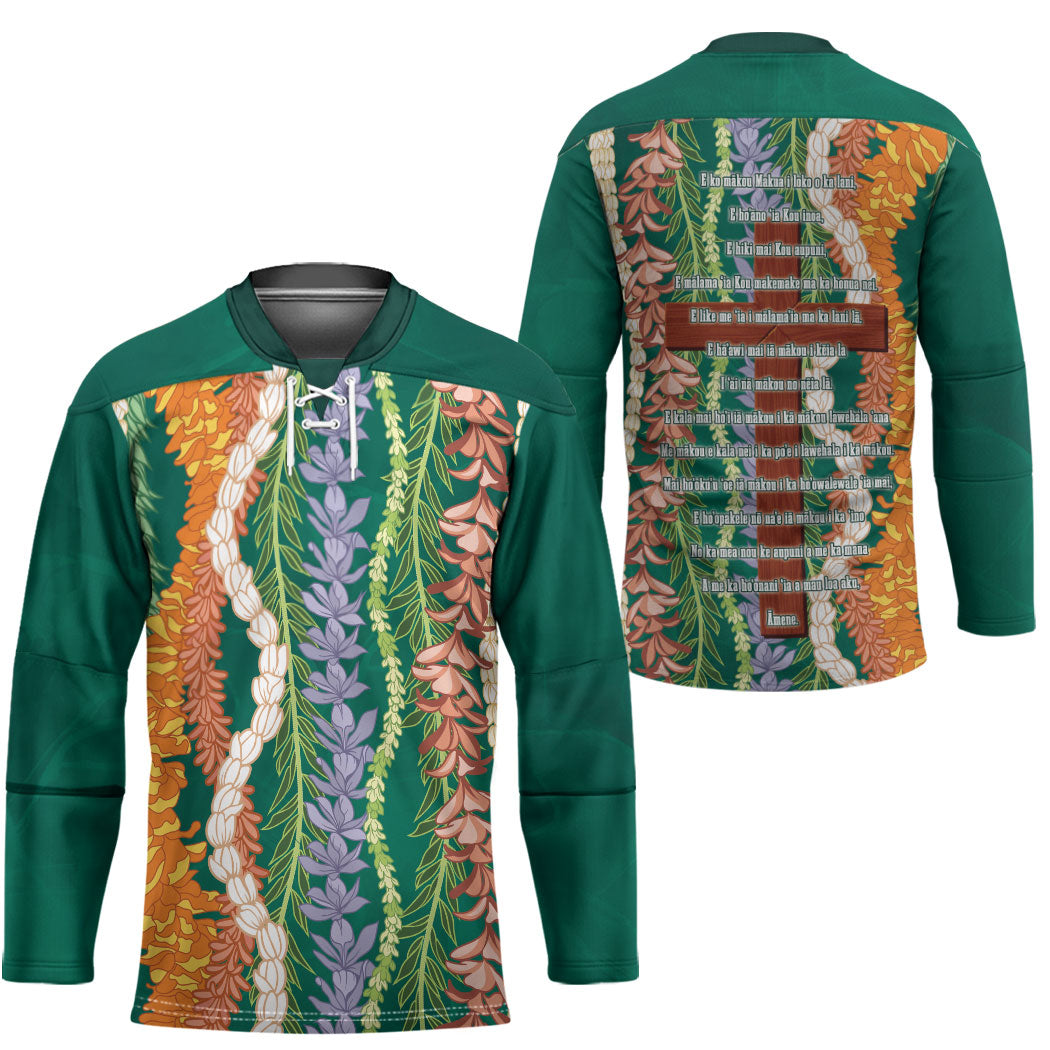 Mahalo Hawaii - Ka Pule a ka Haku Hockey Jersey Mixed Lei LT7 - Polynesian Pride