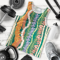 Mahalo Hawaii - Ka Pule a ka Haku Men Tank Top Mixed Lei LT7 - Polynesian Pride