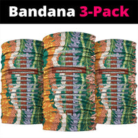 Mahalo Hawaii - Ka Pule a ka Haku Neck Gaiter Mixed Lei LT7 package One Size: 25*50cm Sage Green - Polynesian Pride