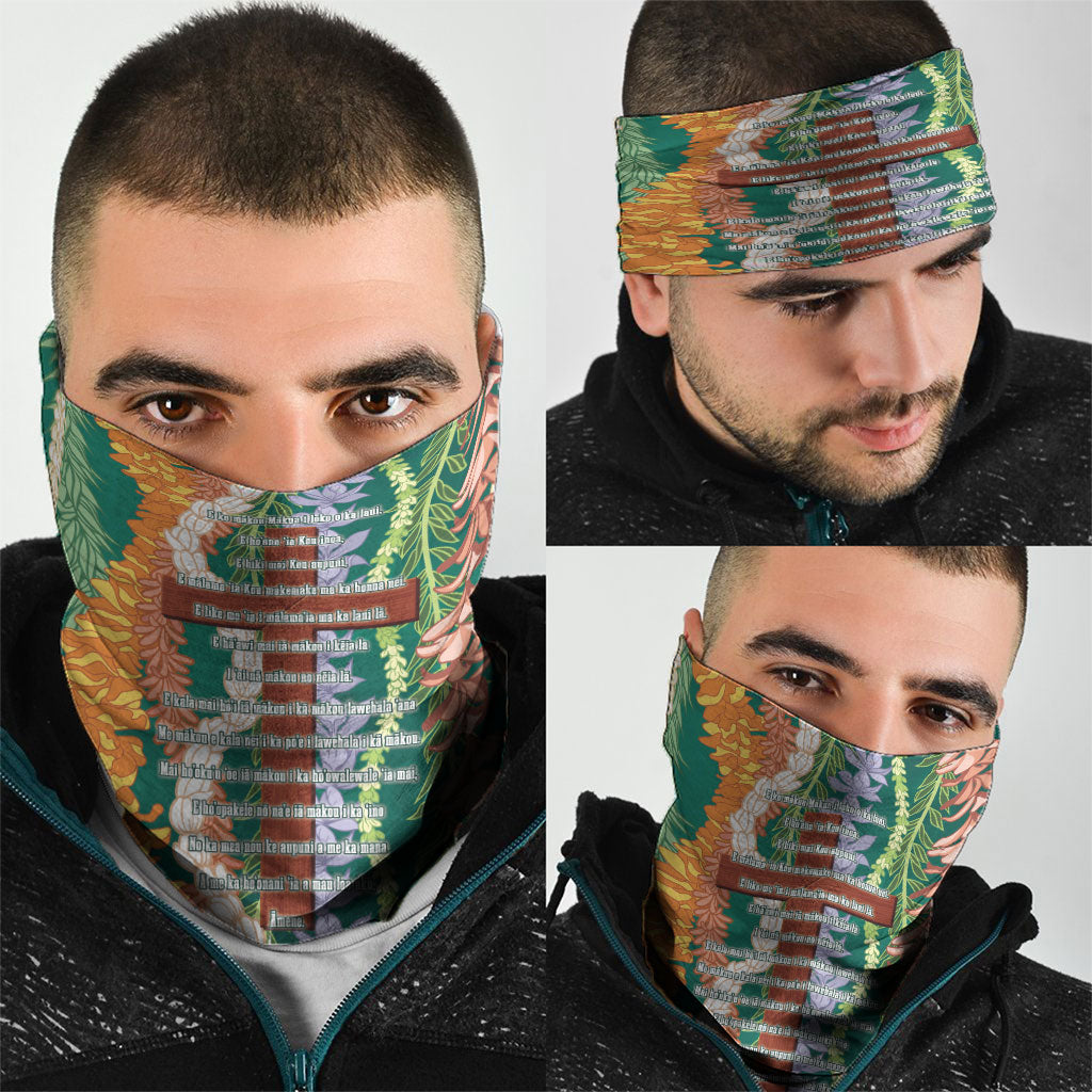 Mahalo Hawaii - Ka Pule a ka Haku Neck Gaiter Mixed Lei LT7 - Polynesian Pride