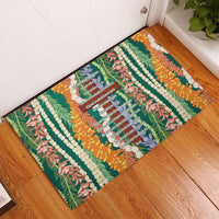 Mahalo Hawaii - Ka Pule a ka Haku Rubber Doormat Mixed Lei LT7 - Polynesian Pride