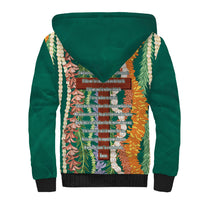 Mahalo Hawaii - Ka Pule a ka Haku Sherpa Hoodie Mixed Lei LT7 - Polynesian Pride