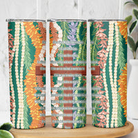 Mahalo Hawaii - Ka Pule a ka Haku Skinny Tumbler Mixed Lei LT7 - Polynesian Pride