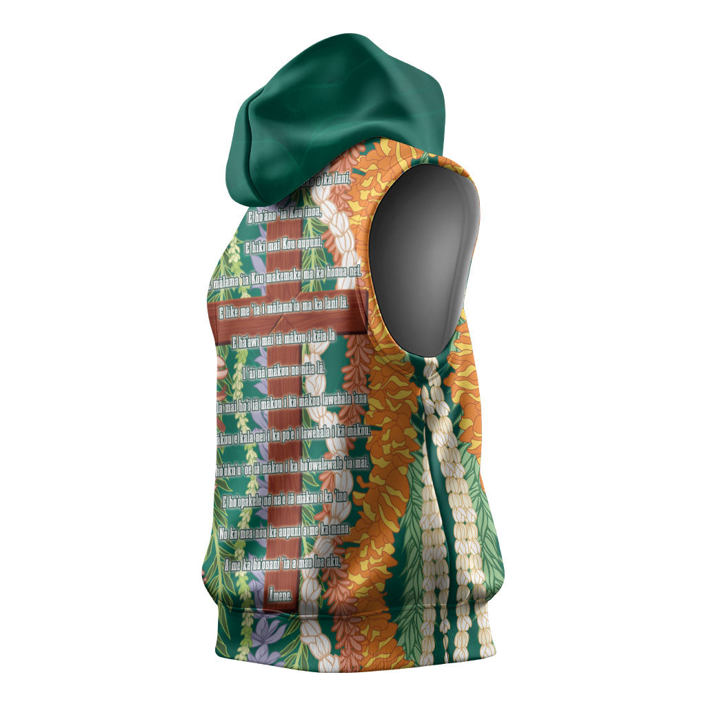 Mahalo Hawaii - Ka Pule a ka Haku Sleeveless Hoodie Mixed Lei LT7 - Polynesian Pride