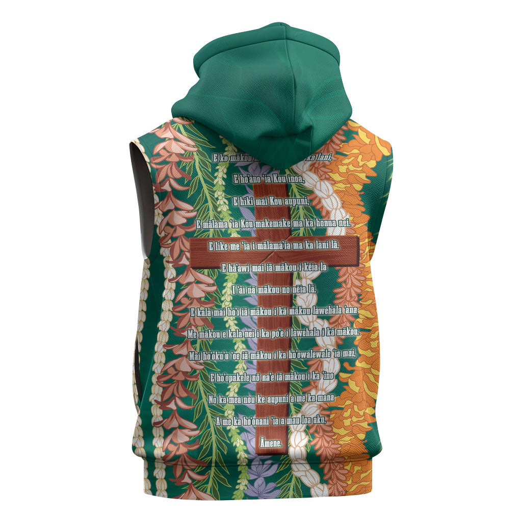 Mahalo Hawaii - Ka Pule a ka Haku Sleeveless Zip Hoodie Mixed Lei LT7 - Polynesian Pride
