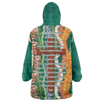 Mahalo Hawaii - Ka Pule a ka Haku Wearable Blanket Hoodie Mixed Lei LT7 - Polynesian Pride