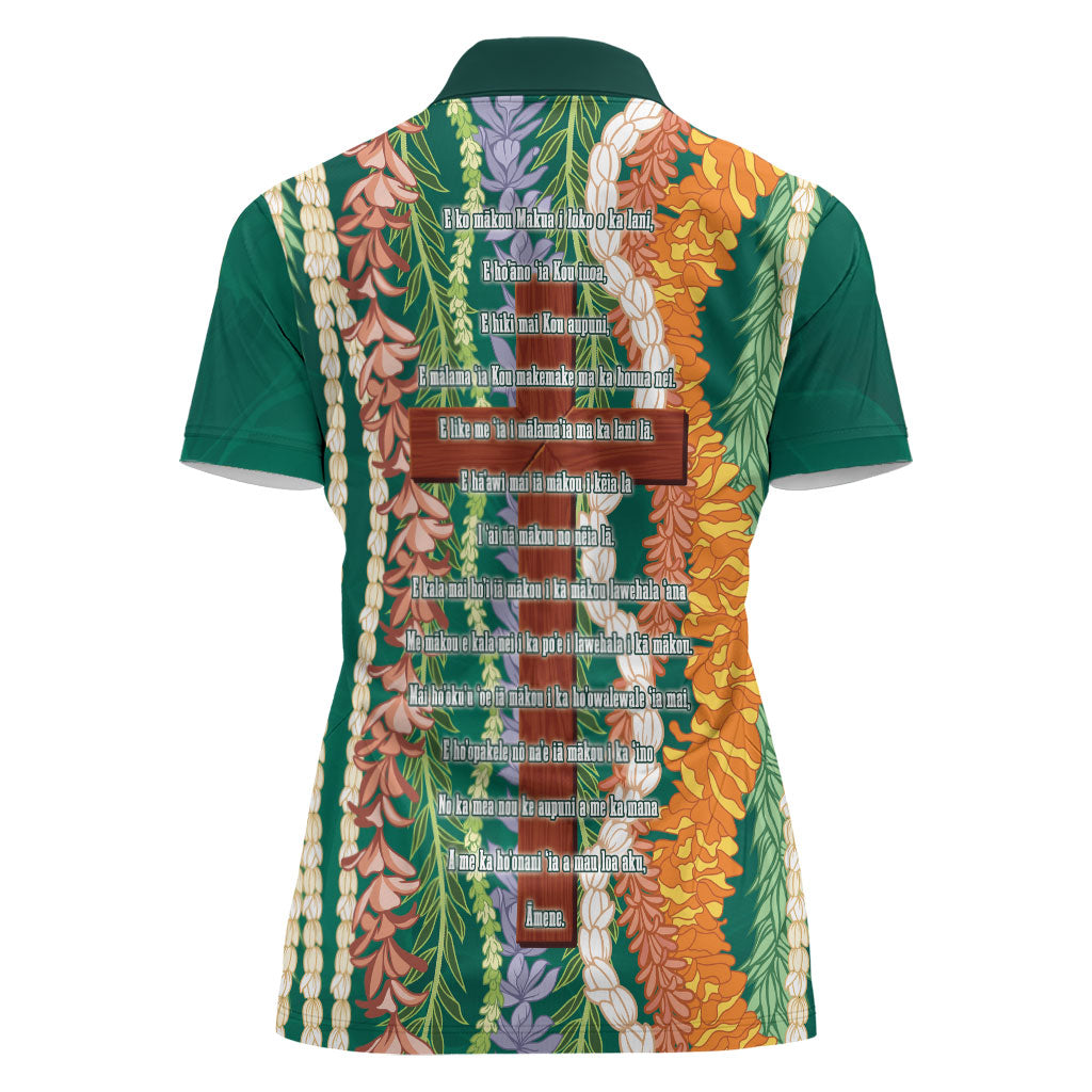 Mahalo Hawaii - Ka Pule a ka Haku Women Polo Shirt Mixed Lei LT7 - Polynesian Pride