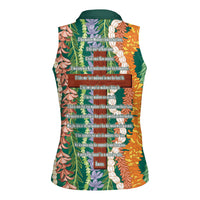 Mahalo Hawaii - Ka Pule a ka Haku Women Sleeveless Polo Shirt Mixed Lei LT7 - Polynesian Pride