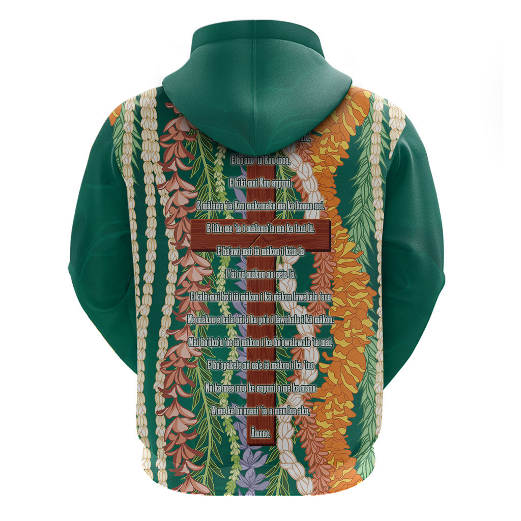 Mahalo Hawaii - Ka Pule a ka Haku Zip Hoodie Mixed Lei LT7 - Polynesian Pride