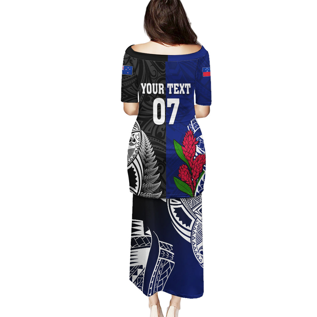 Personalised New Zealand Vs Samoa Rugby Puletasi Go Champions LT7 - Polynesian Pride