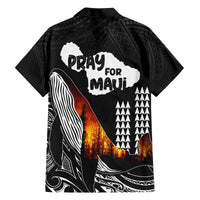 Hawaii Humpback Whale Family Matching Long Sleeve Bodycon Dress and Hawaiian Shirt Be Strong - Pray For Maui LT7 - Polynesian Pride
