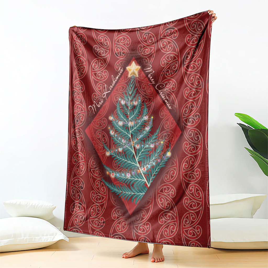 Aotearoa Maori Mangopare Meri Kirihimete Blanket Christmas Fern LT7 - Polynesian Pride