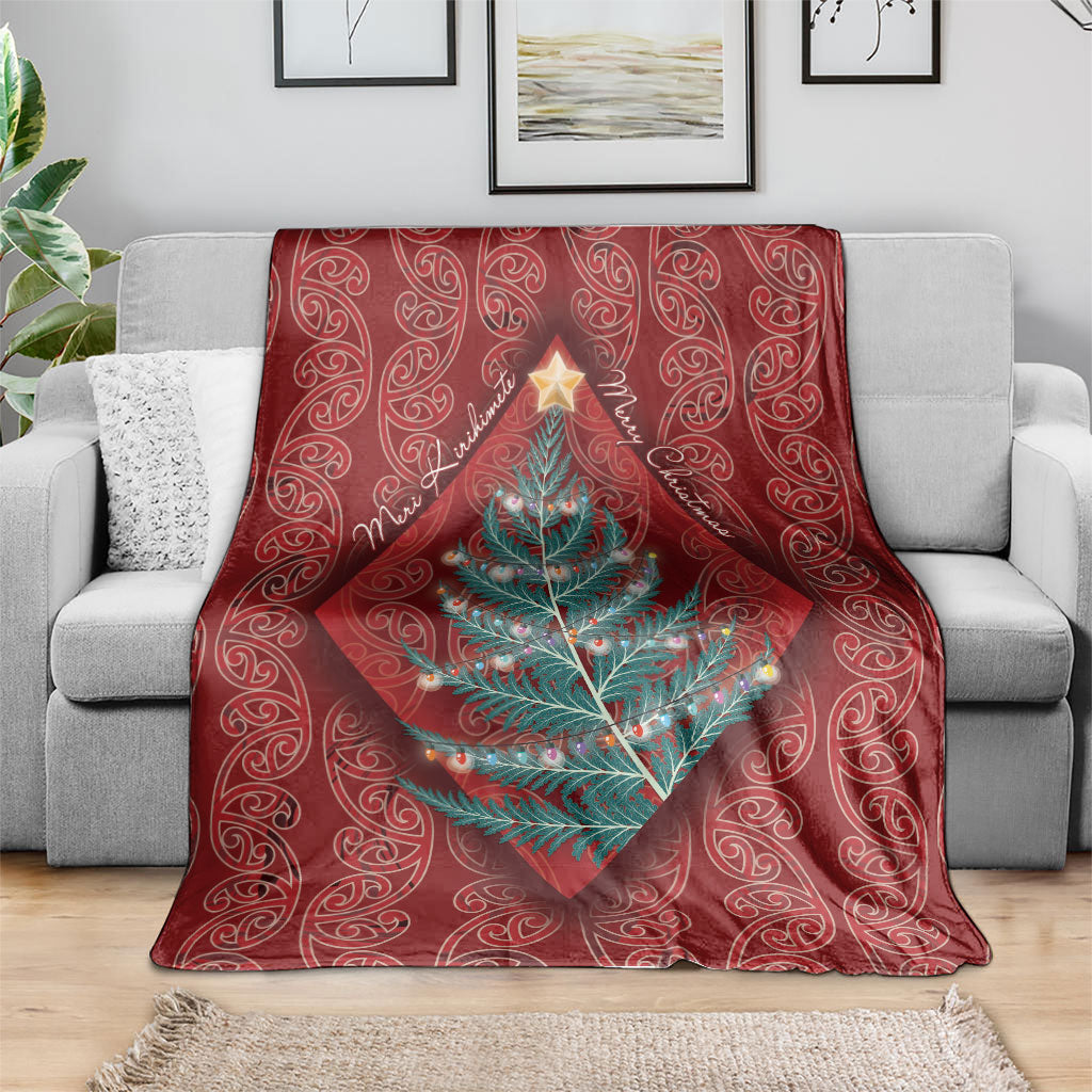 Aotearoa Maori Mangopare Meri Kirihimete Blanket Christmas Fern LT7 - Polynesian Pride