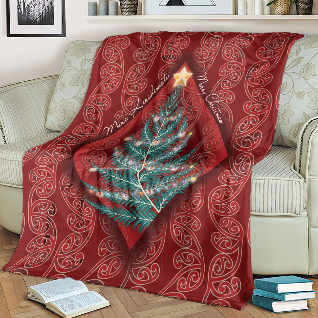 Aotearoa Maori Mangopare Meri Kirihimete Blanket Christmas Fern LT7 - Polynesian Pride