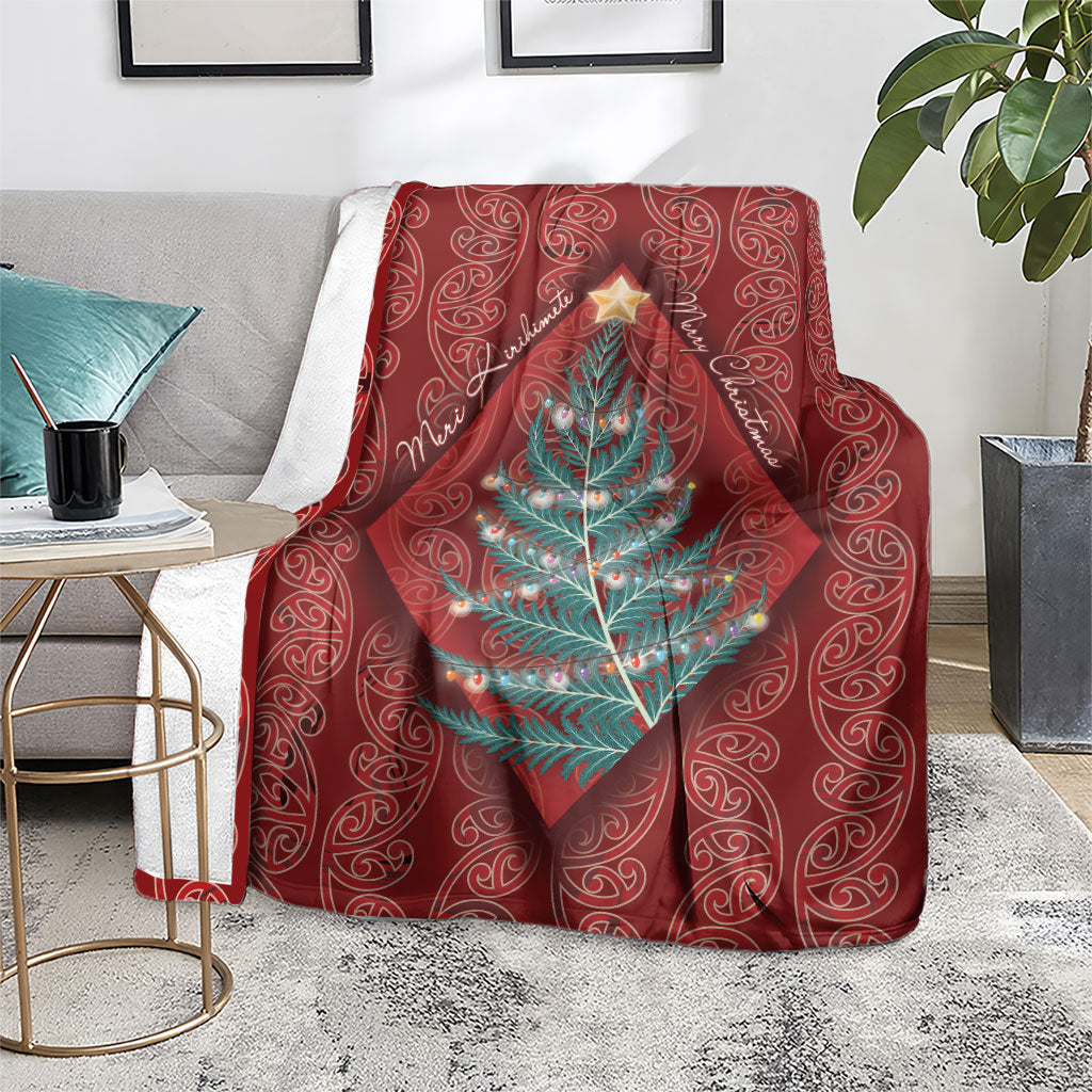 Aotearoa Maori Mangopare Meri Kirihimete Blanket Christmas Fern LT7 - Polynesian Pride