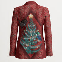 Aotearoa Maori Mangopare Meri Kirihimete Blazer Christmas Fern LT7 - Polynesian Pride